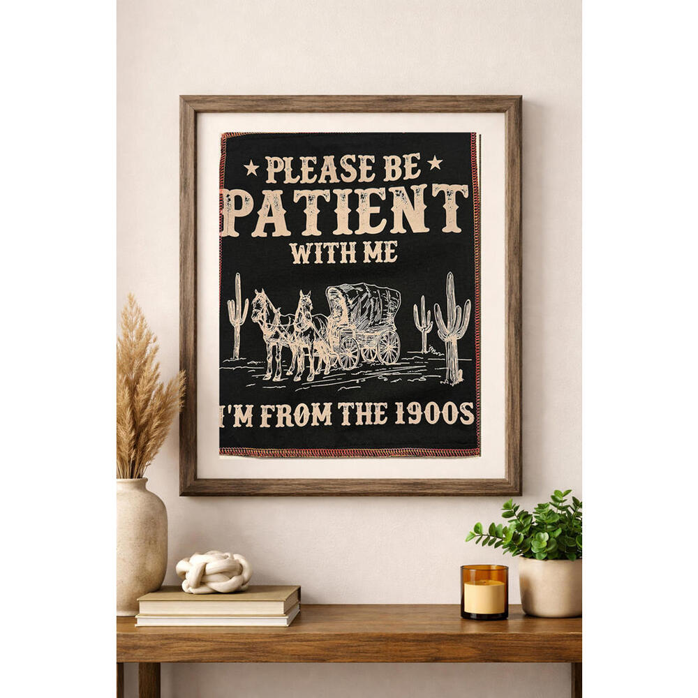 two face threads oregon trail smalls‎ patch wall art decor custom upcycled 11x13